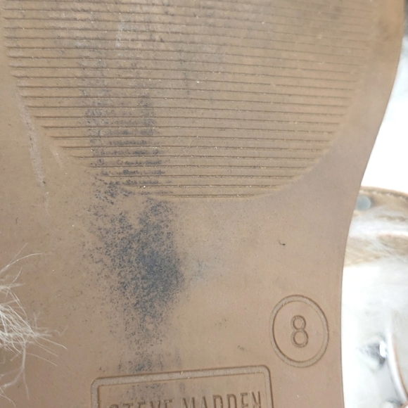 Steve Madden Selina Strappy Slide Sandal white silver 8 - Picture 10 of 10